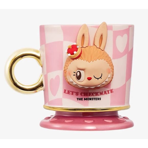 SET OF 2-POP MART LABUBU THE MONSTERS Let's Checkmate Series-Mugs, PINK & BLUE - Picture 12 of 16